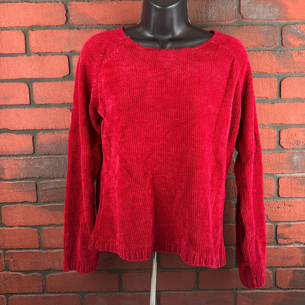 Carolyn Taylor Sweater Womans Large Petite Red